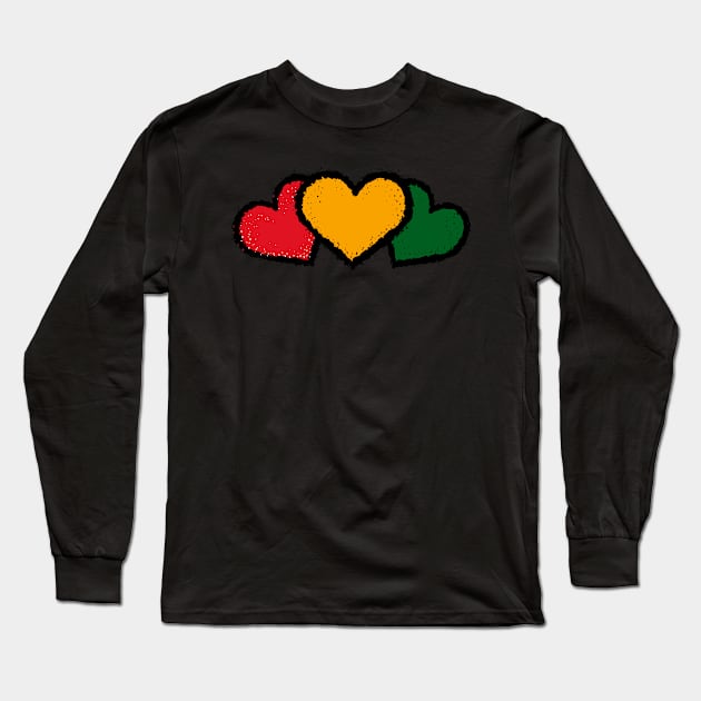 Juneteenth Flag Proud African American Long Sleeve T-Shirt by FabulousDesigns